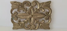 Vintage Crowning Touch Brass Trivet Flower Design Beautiful Patina