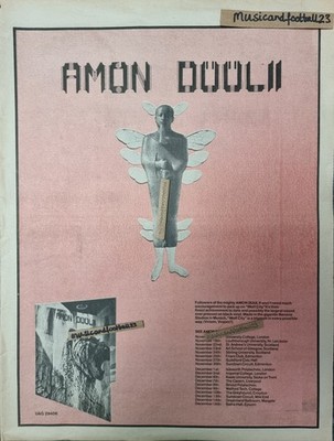 AMON DÜÜL II - WOLF CITY + UK Tour Dates 1972 advert 17½''x13'' 44x33cm VERY GOOD