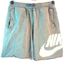 Nike Fleece Shorts Jersey Sportswear Gray Boys Sz L W-26-30" Sweat Active AT3070
