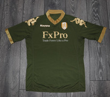 2010-11 FULHAM FC TERCERA TERCERA CAMISETA DE FÚTBOL KAPPA CAMISETA OLIVA TALLA PARA HOMBRE S