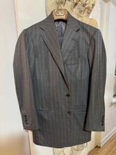 The Armoury By Ring Jacket Wool Grey Stripe 3B Wool Suit 50