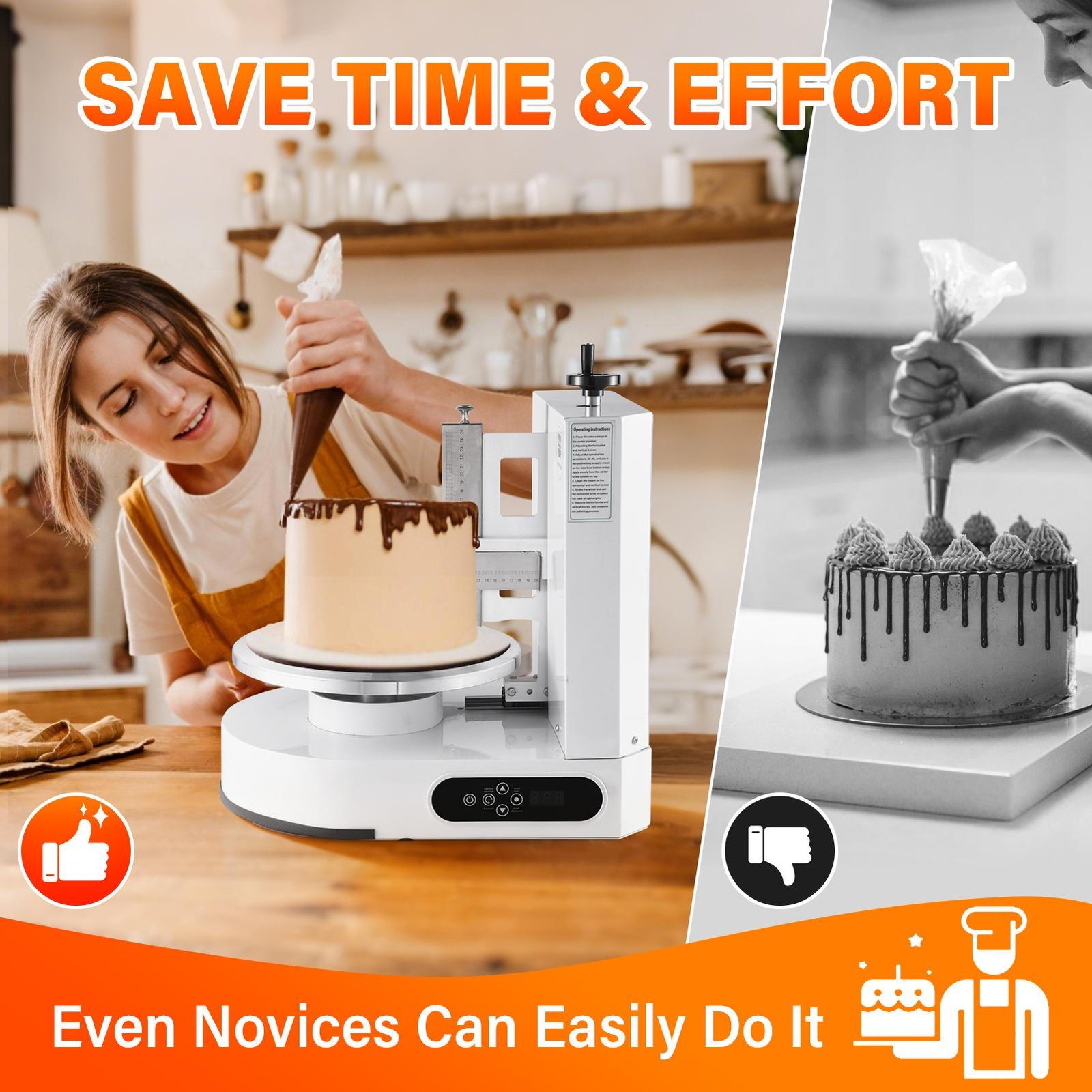 Cake Spreading Coating Smearing Machine Cream Icing Decorating Frosting Machine