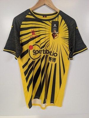 KELME yellow/ black Watford Football Shirt 2020/21 UK  S Adults New with tags