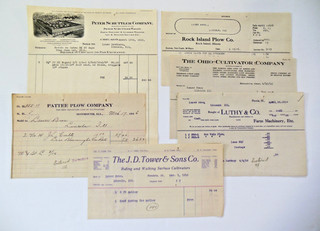 Lot of Six Vintage 1916 Farm Machinery Company Letterhead Correspondence