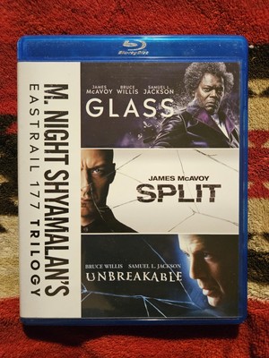M NIGHT SHYAMALAN'S EASTRAIL 177 TRILOGY GLASS SPLIT UNBREAKABLE BLU RAY