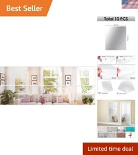 Upgrade Your Space: 10 Rectangular Self-Adhesive Mirrors for Quick Wall Decor