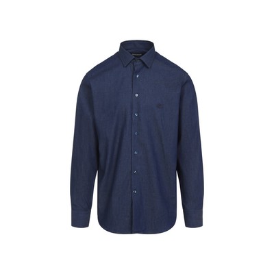 Etro Roma Logo Shirt in Black Cotton
