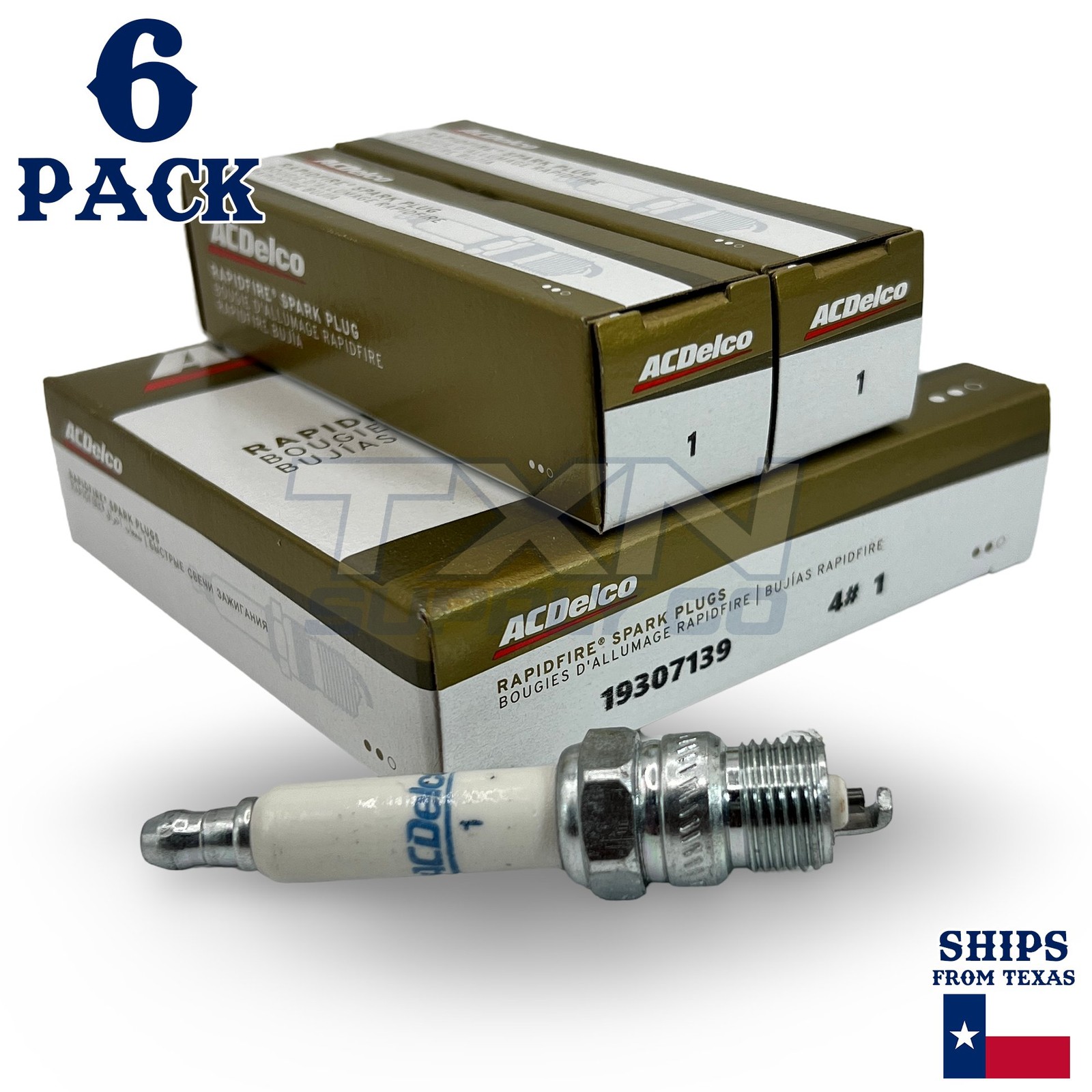 6 Pack GM ACDelco #1 RAPIDFIRE Platinum Spark Plugs