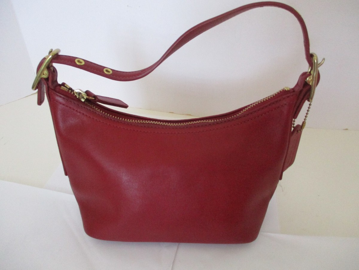 専用　オールドコーチ 9844 COACHオールドコーチ レザーミニハンドバッグ 9844 レッド赤