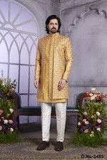3 Pc Mens Wedding Wear Traditional Ethnic Wear Indo Western Jacket Set India
