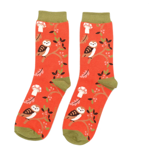Miss Sparrow Socks Woodland Collection Bamboo Blend Badger Fox Owl Squirrel - Picture 42 of 47