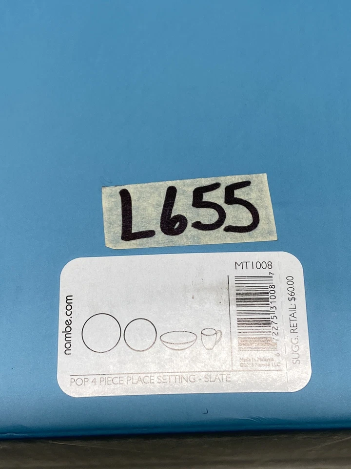 Juego de 4 vajilla de gres pizarra Nambe POP MT1008 Foto 3 de 3
