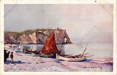 Old postcard Etretat-La Plage (347719)