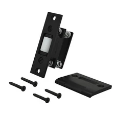 Nuk3y Heavy Duty Adjustable Solid Brass Roller Catch w/Full Lip Strike Black