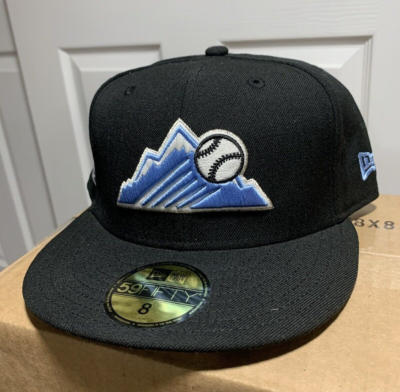 COLORADO ROCKIES 25TH ANNIVERSARY BLACK ICY BRIM NEW ERA HAT CAP