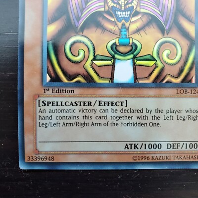 封印されしエクゾディア 英語 　LOB-124 1st 封印されしエクゾディア 英語 LOB-124 1st 2002 Yugioh EXODIA