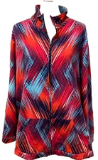 Liz & Me for Catherines jersey knit full zip jacket pockets 2XL cotton stretch