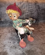 Marionnette à fil ancienne PUPPETS - cowboy - feutrine et tissu endommagé