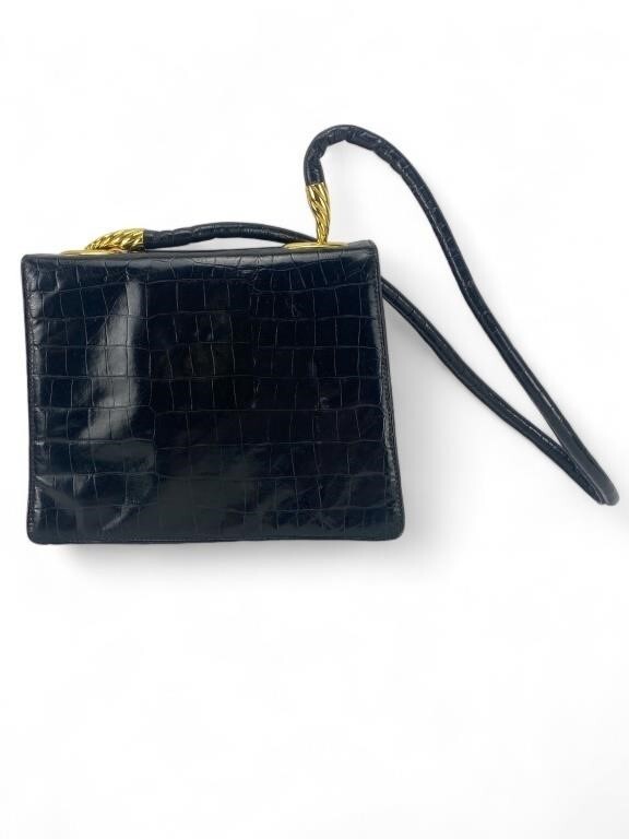 Francesco Biasia Shoulder Croc Embossed Leather Bag