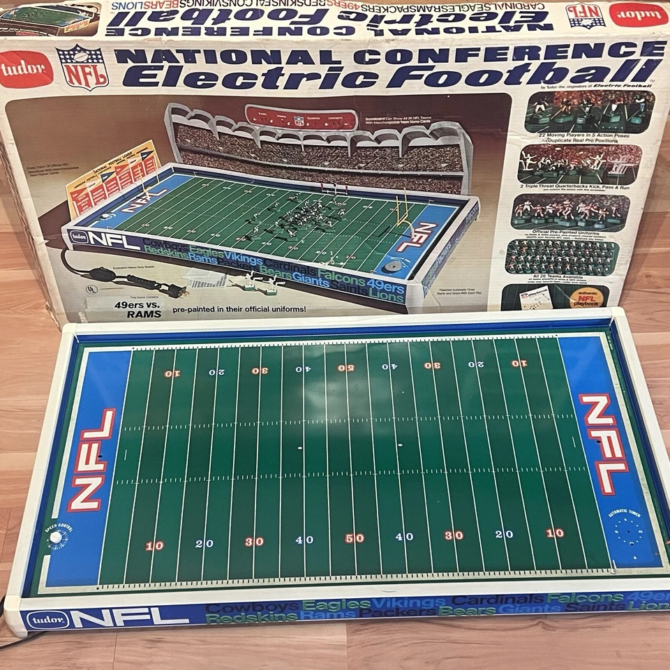 Vintage Tudor Electric Football Game # 620 NFL National Conference Rams Vs 49ers - Image 3 of 4