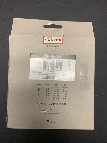 HUNTER KIDS BOOT SOCKS Hunter White XS 4-6 - Picture 4 of 4