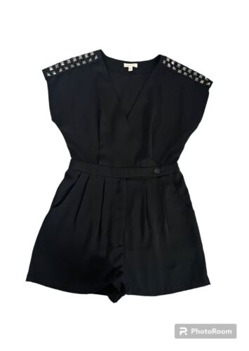 Silence + Noise Black Stud Detail Women’s Romper Size M - Picture 1 of 15