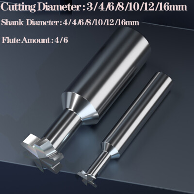 Double Flute Auger Slot Milling Tool Cutter Tungsten Steel T Slot End Mill