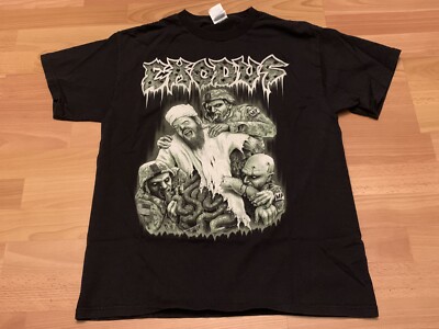2010 Rare VTG Exodus Licensed Bob Tyrrell Signature Zombie Shirt Sz M Rock Metal