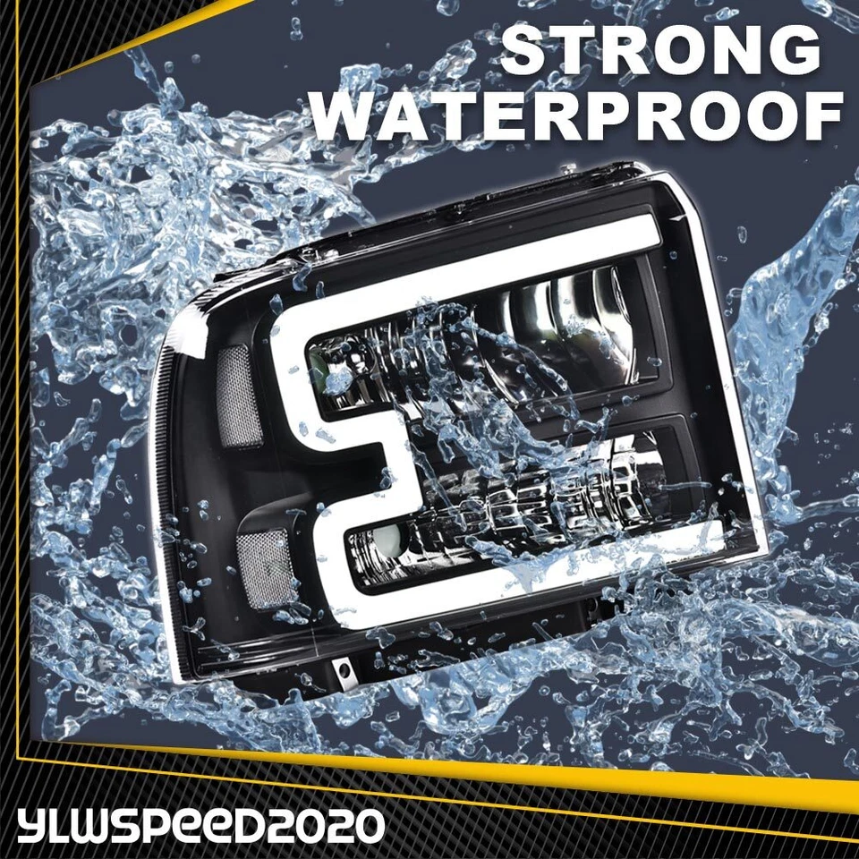 Faros izquierda y derecha aptos para Ford F250 F350 F450 F550 Super Duty 2005-07 LED Foto 4 de 4
