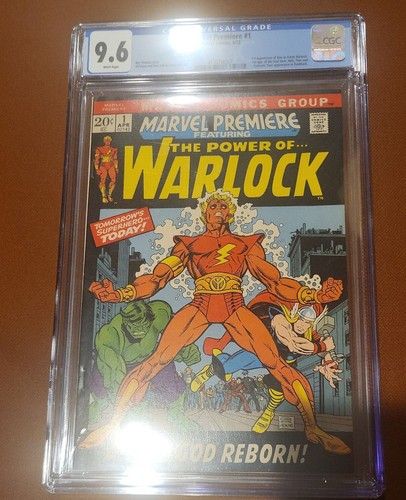 MARVEL PREMIERE #1  CGC 9.6  WHITE PAGES  WARLOCK  🔑 