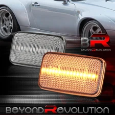 For 1988-1997 911 964 968 993 LED Fender Sidemarker Assembly Lights Lamps Clear