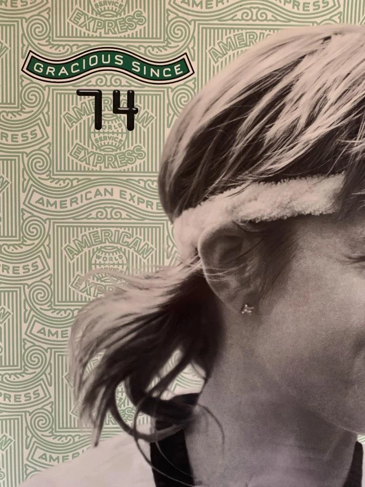 "Póster de la leyenda del tenis Chris Evert American Express 2000 24"" con x 36"" h enrollado" Foto 3 de 4