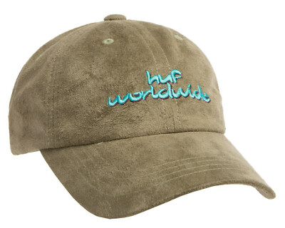 Huf Worldwide Skateboard 6 Panel Cap Dad Hat Chemistry CV Curved Visor Olive