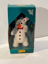 Linited Edition Steiff 1999 Christmas Tree White Snowman 12 cm, Original Box