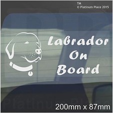 Labrador Dog On Board Stickers Car Van Truck Self Adhesive Pet Window Sign