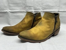 Liberty Black Womens 10 B Antique Tan Mustard Leather Ankle Boots LB711137