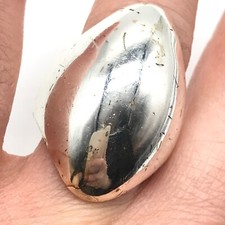Vintage 925 Sterling Silver Wide Band Ring Size 8