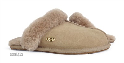 UGG Scuffette II Metal Logo Fawn Suede 