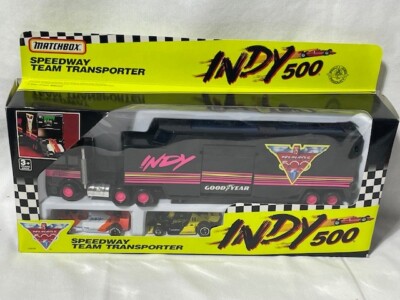 Matchbox Speedway Team Transporter INDY Indianapolis 500 #4 & #11 Cars, NIB
