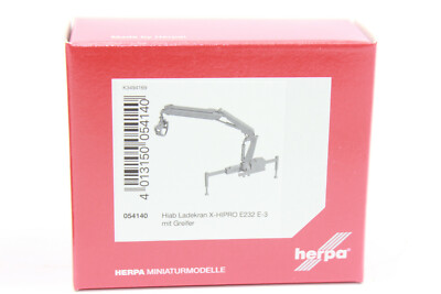 Herpa 054140 Hiab Ladekran X-HIPRO 232 E-3 mit Greifer  1:87 H0 NEU in OVP 
