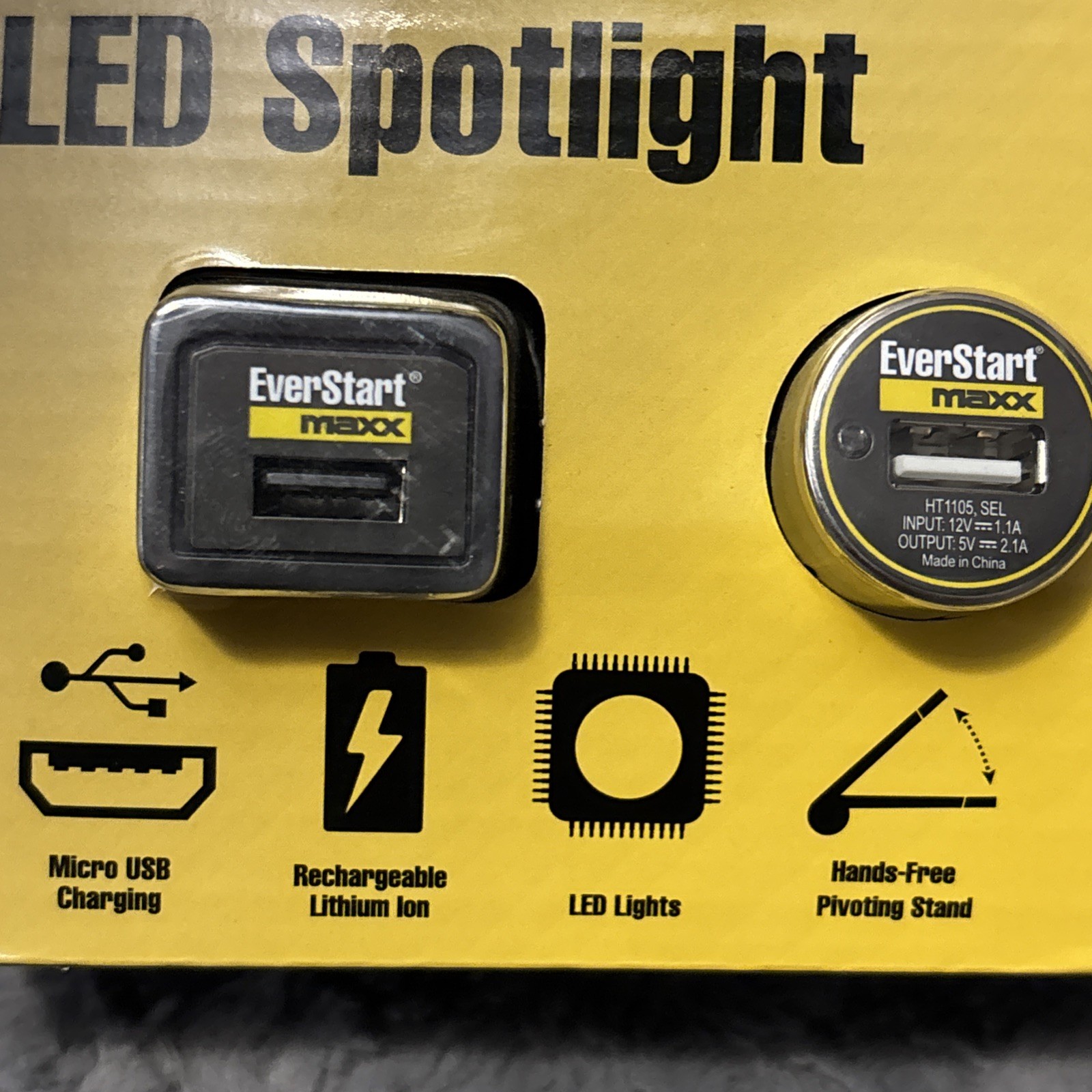 EverStart Maxx Rechargeable Lithium-lon LED Spotlight 1200 Lumens / 12hr Black