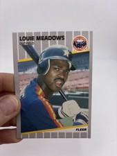 1989 Fleer #361 Louie Meadows Rookie Card Houston Astros RC MLB Baseball NM+. rookie card picture