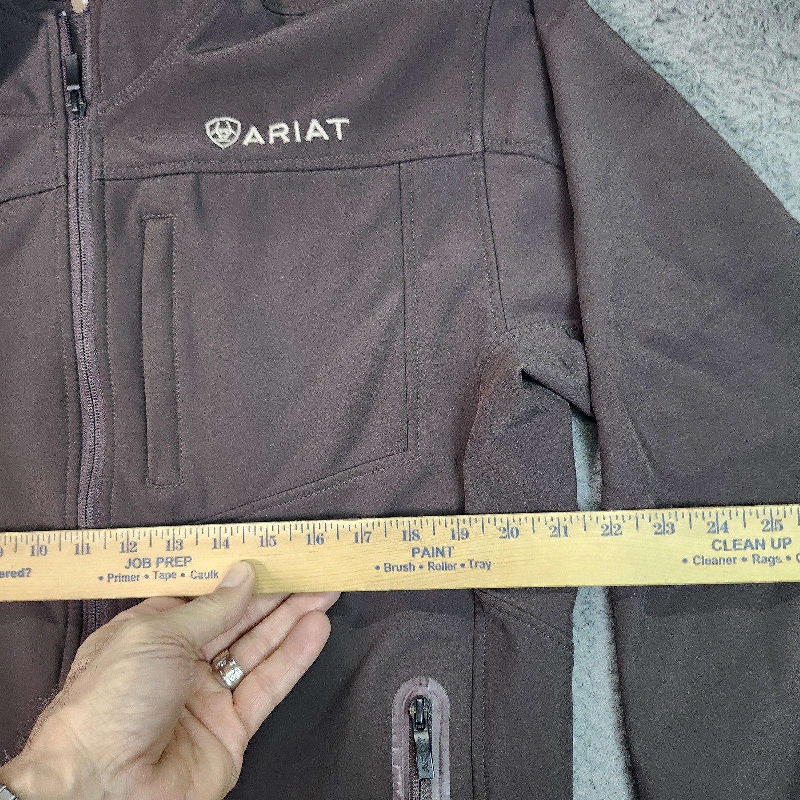 Ariat Jacket Mens Medium Brown Softshell Full Zip… - image 7
