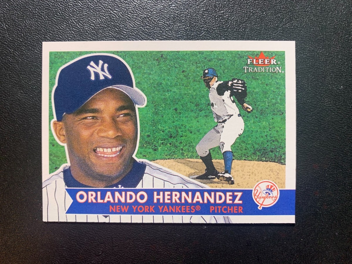 タレントカード torn.y Orlando Hernandez 2001 Fleer Tradition Card # 43 NEW YORK YANKEES