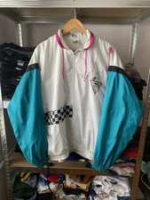 Vintage 90s Puma Track Nylon Oversized Full Zip Jacket Sz XL