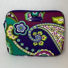 Vera Bradley Purple Heather Paisley Print Neoprene Tablet Sleeve Case