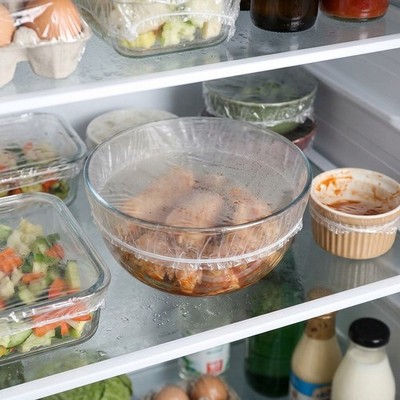100Pcs Disposable Food-Grade Cling Film Covers, Elastic Food Storage Wrap