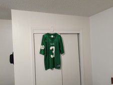 Notre Dame Fighting Irish Adidas Football Jersey Green Size Large Saint Patricks