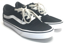 Vans Womens Size 7 Old Skool Black White Canvas Low Top Skate Shoes Classic