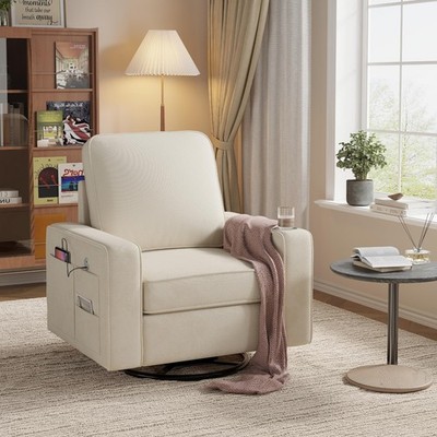 single-person sofa 360° rotating leisure chair, equipped with USB/Type-C interfa